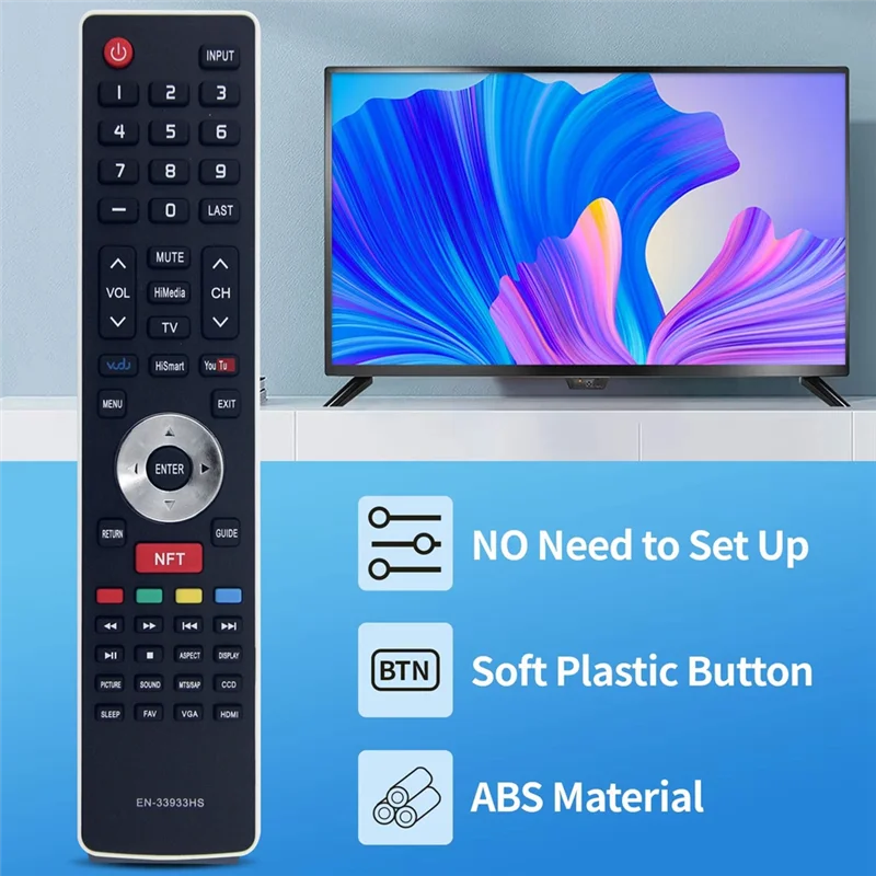 3CGRO-EN-33933HS Sostituzione telecomando TV LCD Smart 4K UHD per Hisense EN-33933HS