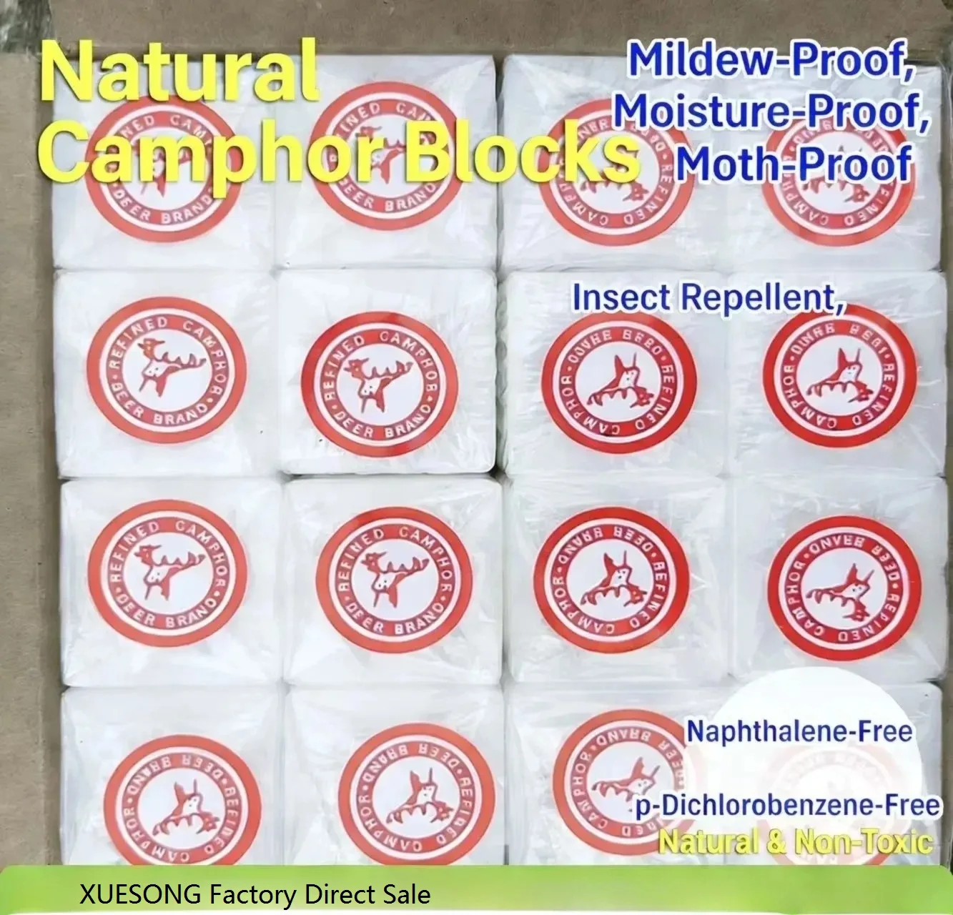 Refined Natural Camphor Tablets&Blocks for Aromatherapy,Puja,Odor Eliminator  Alcanfor,Prevent Rust on Silverware and Tools
