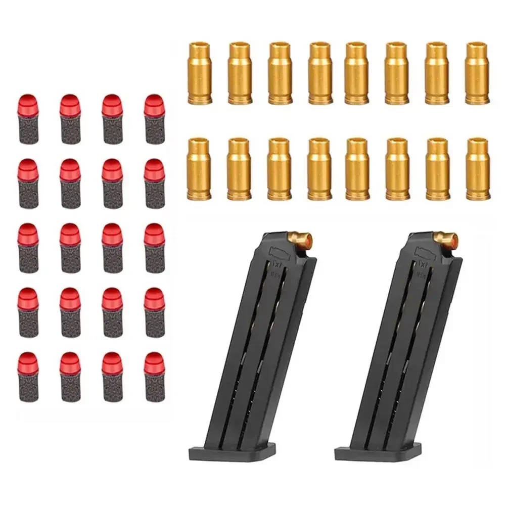 Universal Toy Gun Accessories Soft Bullets Shells Magazines Glock M1911 Desert Eagle Pistol Gun Parts No Gun