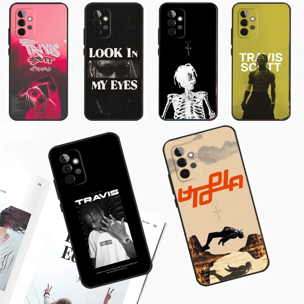 T-Travis U-Utopia S-ScottS Phone Case For Samsung Galaxy A13,A21s,A22,A31,A32,A52,A53,A71,A80,A91 Soft Black Phone Cover