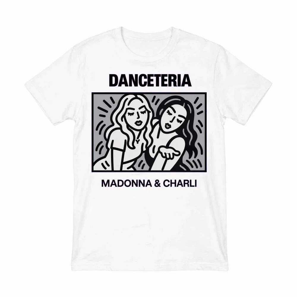 2026 Danceteria Madonna & Charli T Shirt Retro Pop Music Graphic Tee Street Art Short Sleeve Unisex T-shirt