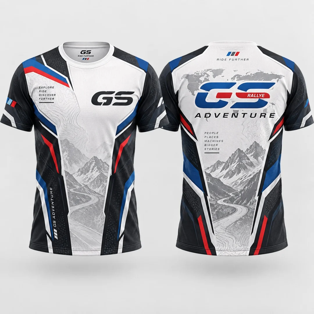 GS Adventure Motorrad Langarm-T-Shirt für Herren, Damen und Kinder, Motorrad-Abenteuer-Berg-Grafik-T-Shirt, lässiges Moto-Biker-Fahr-Oberteil