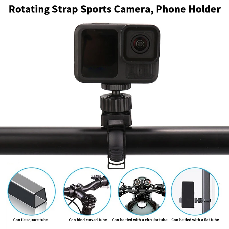 

Совместимость с телефоном Insta360 GoPro Hero, вращающийся на 360° держатель ремня, идеально подходит для зажимов для велосипеда и мотоцикла