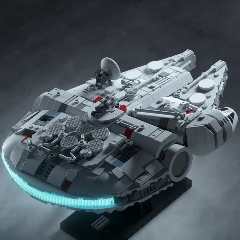 996 قطعة Moc Star Battle MIDI ميلينيوم فالكون مركبة فضائية اللبنات لعبة الطوب الحاضر متوافق 75375 حامل #2