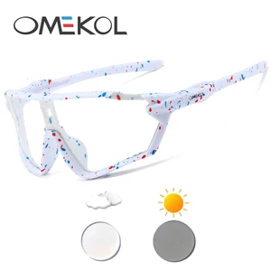 Omekol photochromatic glasses for cycling, sports glasses for bike, men and women, MTB, baseball, softball 6 Main Sales Running Glasses - №2