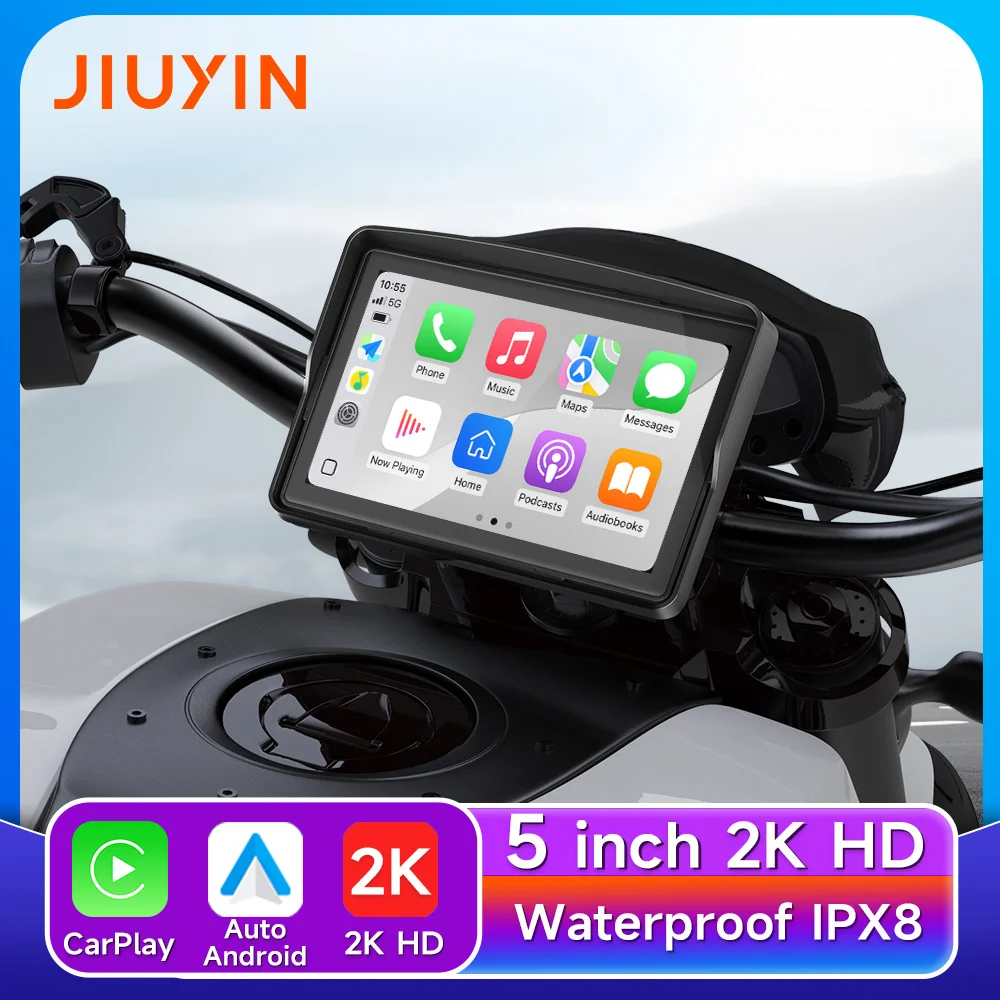 

2K Hd Video Recorder Motorcycle Gps Navigation Wireless Carplay Android Car Player Ip67 Waterproof Screen Bluetooth