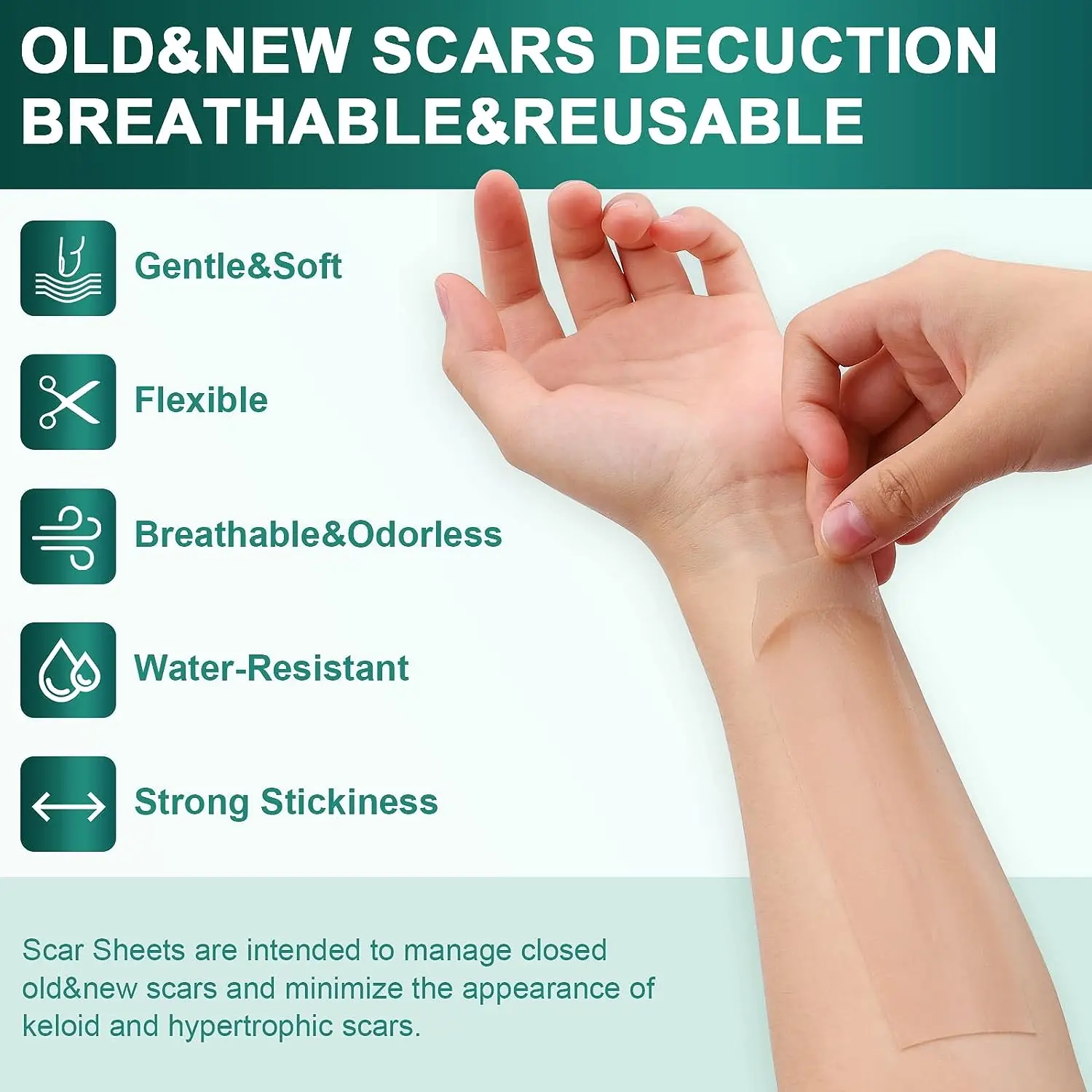 Professional Silicone Scar Sheets Roll Reusable Strips for Keloid C-Section Surgery Burn Scar Treatment New