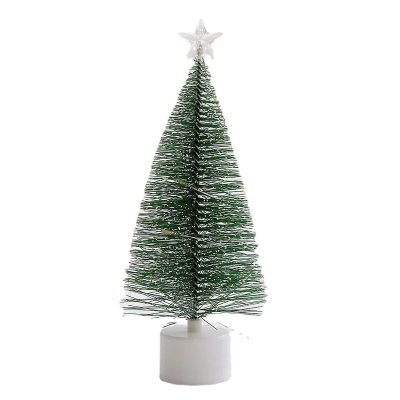 Mini-Weihnachtsbaum mit LED-Leuchten, Kiefernnadelbaum, Desktop-Weihnachtsdekoration
