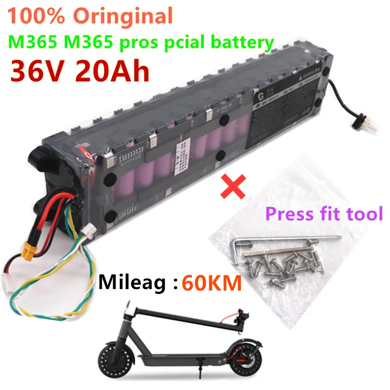 Aleaivyu 18650 36V 20Ah 10s3p m356 Special Li-ion Battery Pack  20000mAh Mileage 60km + Media Adjustment Tool