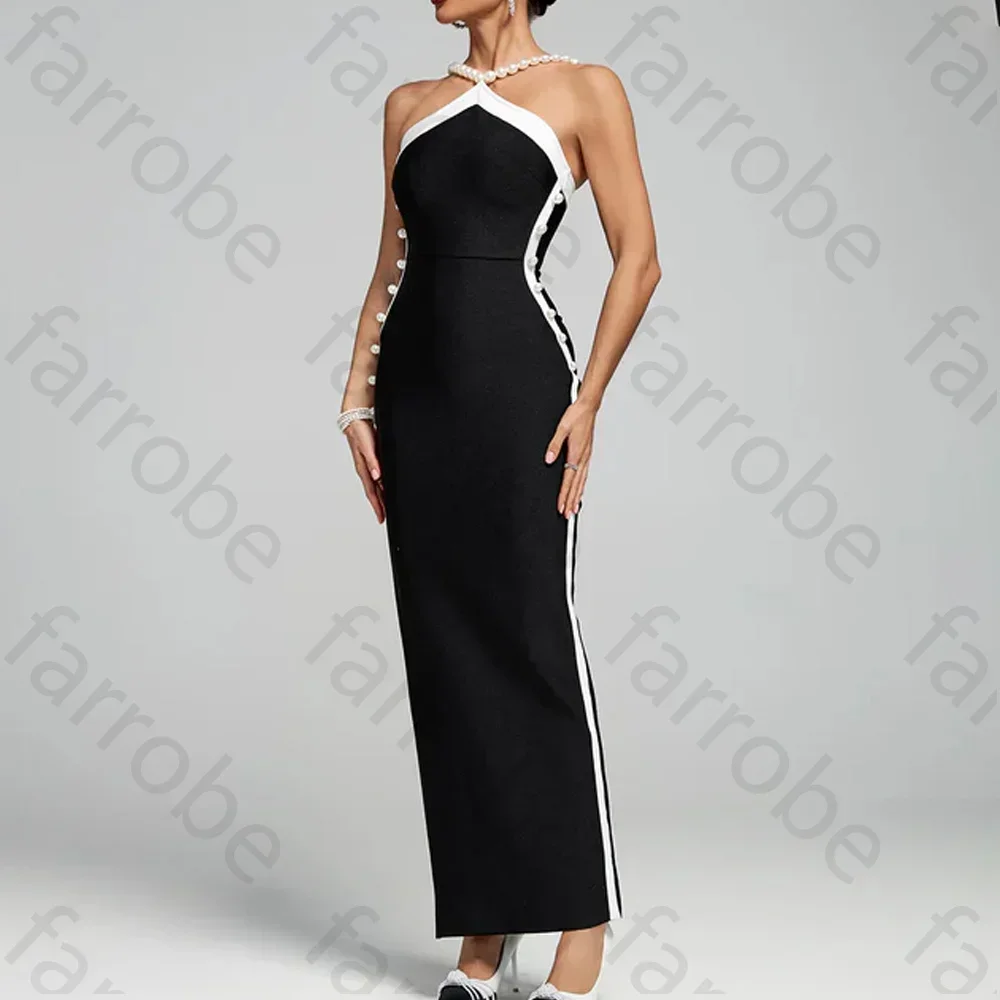 

Sexy Pearl Strap Off Shoulder Side Ring Decoration Evening Dresses Formal Exquisite High Quality Prom Party Gown Wome Customized