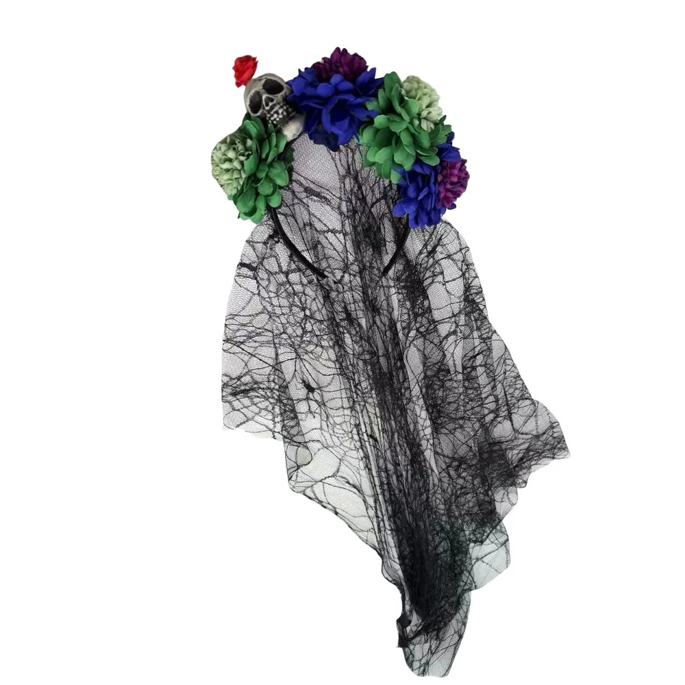 tiara-de-flores-artificiais-para-halloween-com-veu-preto-e-renda-adereco-floral-leve-para-o-festival-fantasma