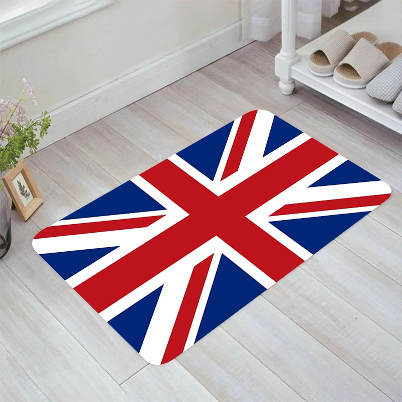 

Britain Flag Floor Mat Room Mats Rugs Balcony Carpet Entrance of House Kitchen Rug Home Carpets Foot Doormat Door Bathroom Bath