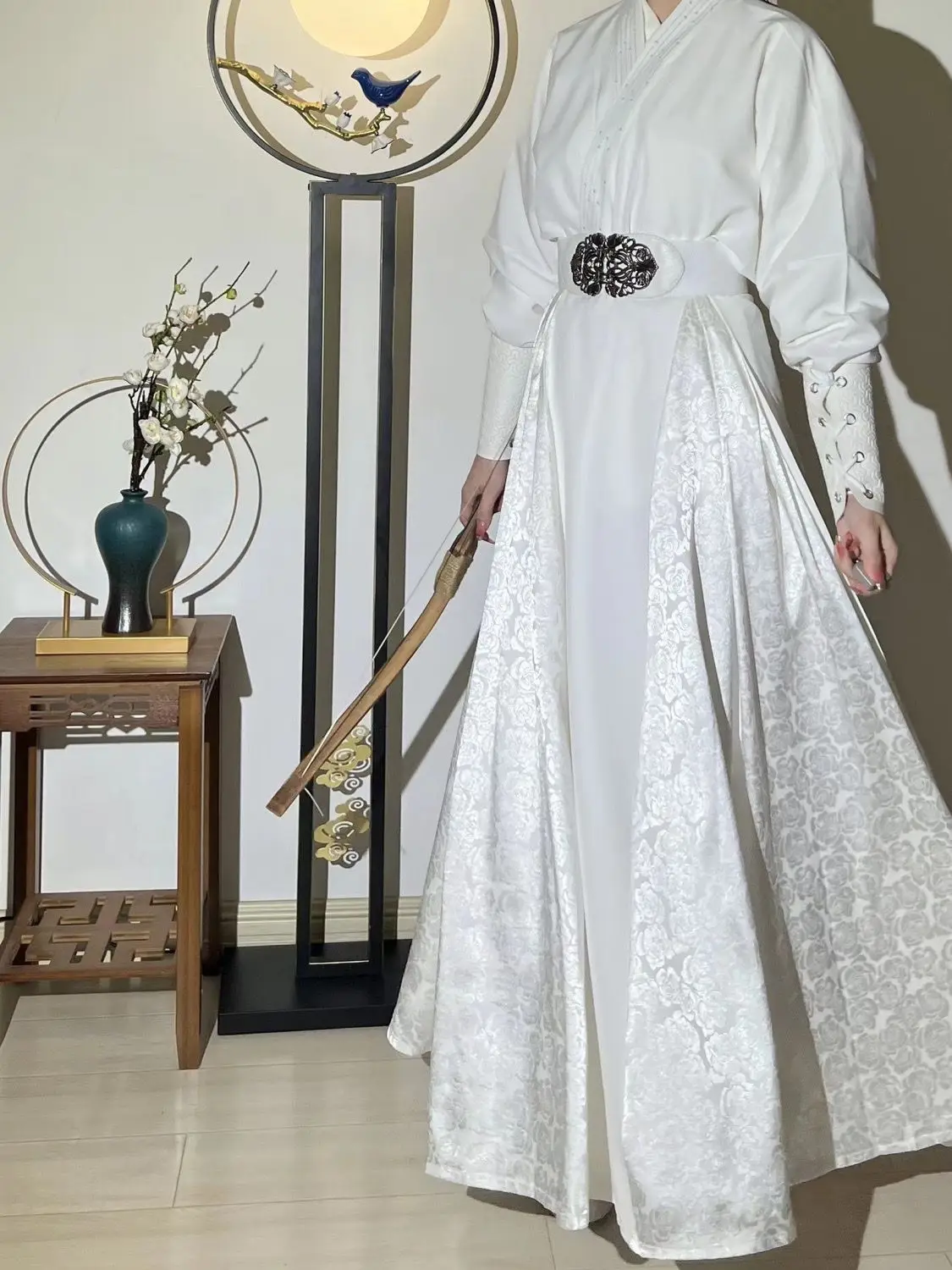 Chinese Hanfu Dress Men Women  Vintage Traditional Cosplay Costume Ancient Hanfu Black&White Party Outfit For Women Plus Size