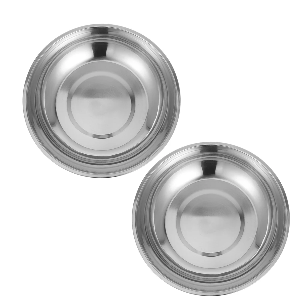 

2pcs Stainless Steel Electronic Scale Tray Large Capacity Food Bowl Baking Mixing Kitchen Weighing Pan Lab Accessories