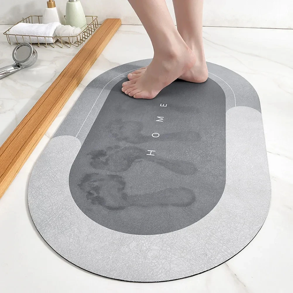 Bathroom Non-slip Mat Absorbent Floor Mats Home Kitchen Shower Room Bathtub Rug Quick Drying Entrance Door Memory Foam Pads