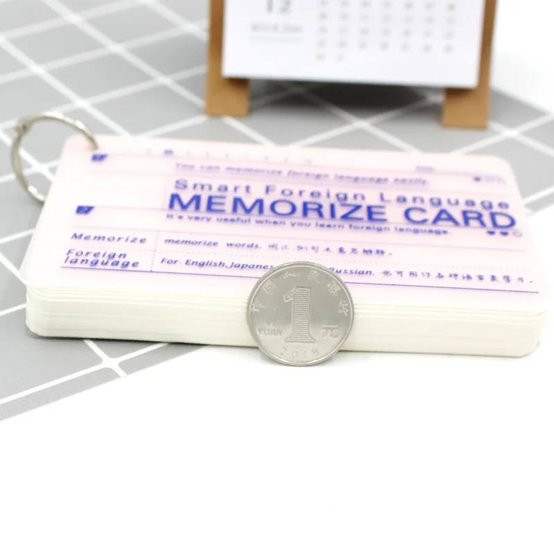 memo pad stationery multicolour memory card steel ring notes card smart foreign language memorize card