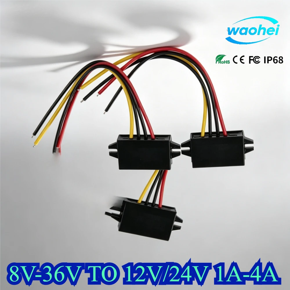 8-36V to 12V 24V Step-down/up Car Boat Power Supply Buck Boost Voltage Stabilizer 12V 3A 30V DC Converter Voltage Regulator CE