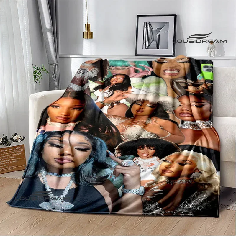 Rapper Megan Thee Stallion blanket Flannel Warm blankets Soft and comfortable blanket bed linings cubre cama Birthday Gift
