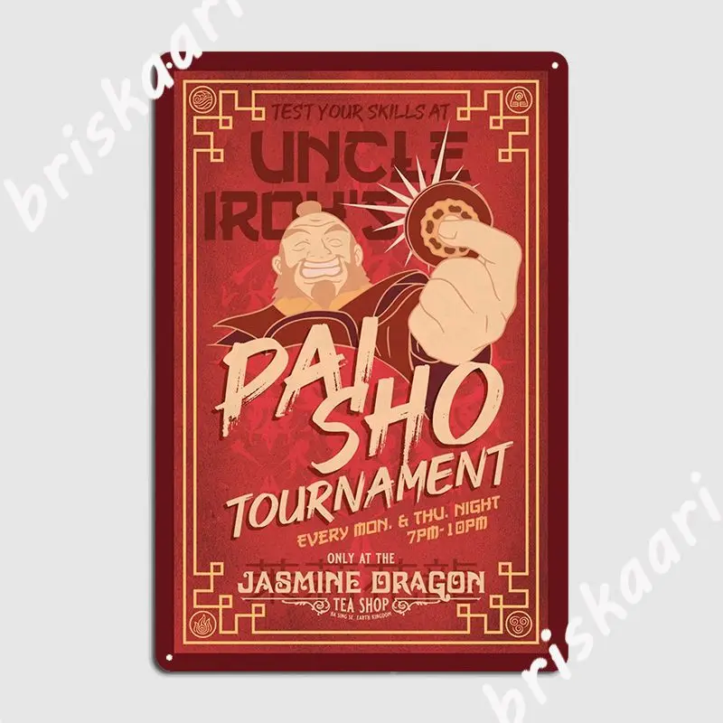 Pai Sho Tournament Metal Plaque Poster Cinema Plaques Club Party Personalized Tin Sign Poster