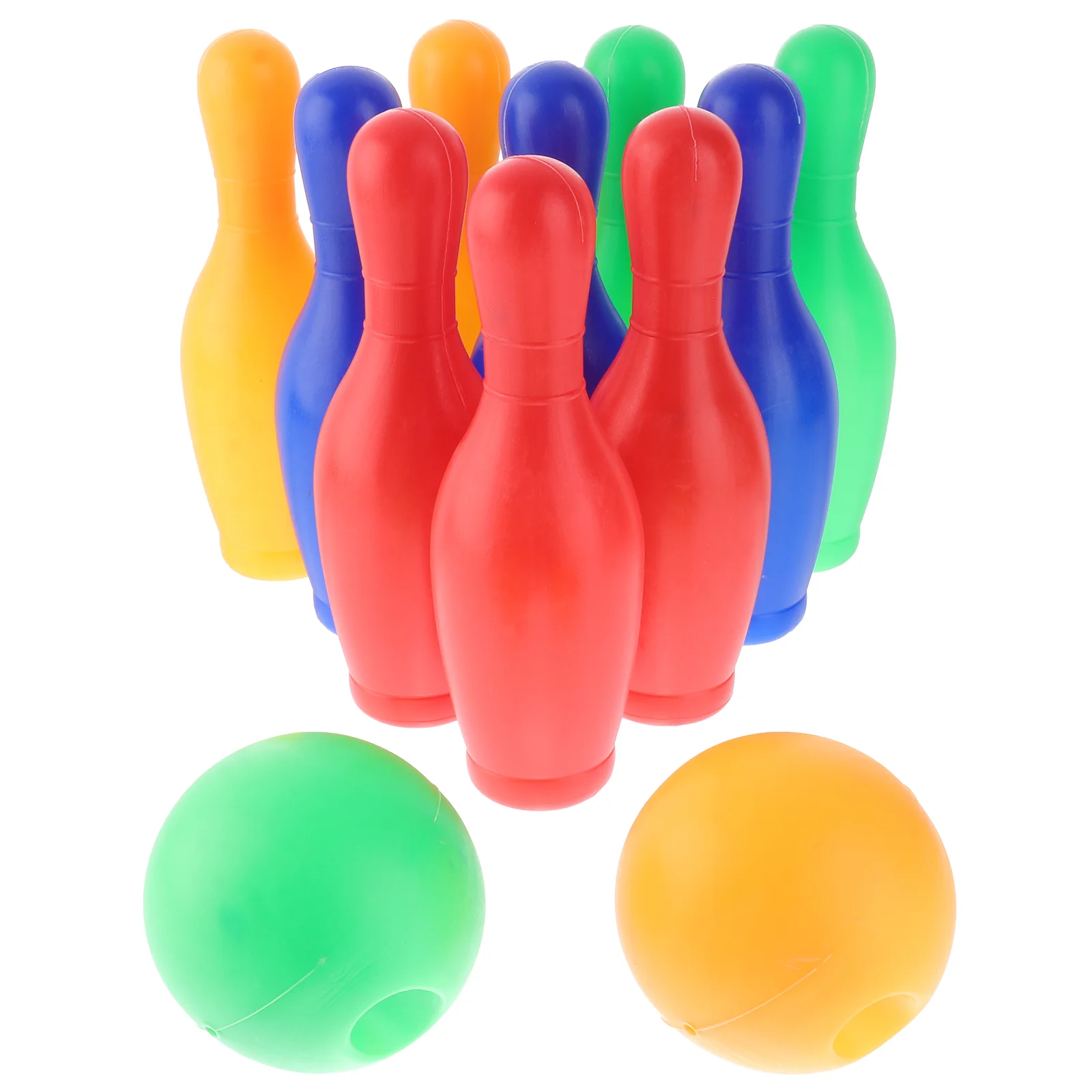 1 Set of Kids Bowling Play Sets Funny Indoor Sports Kit (Pink, Yellow, Sky-blue) Kid Bowling Toy Child Bowling