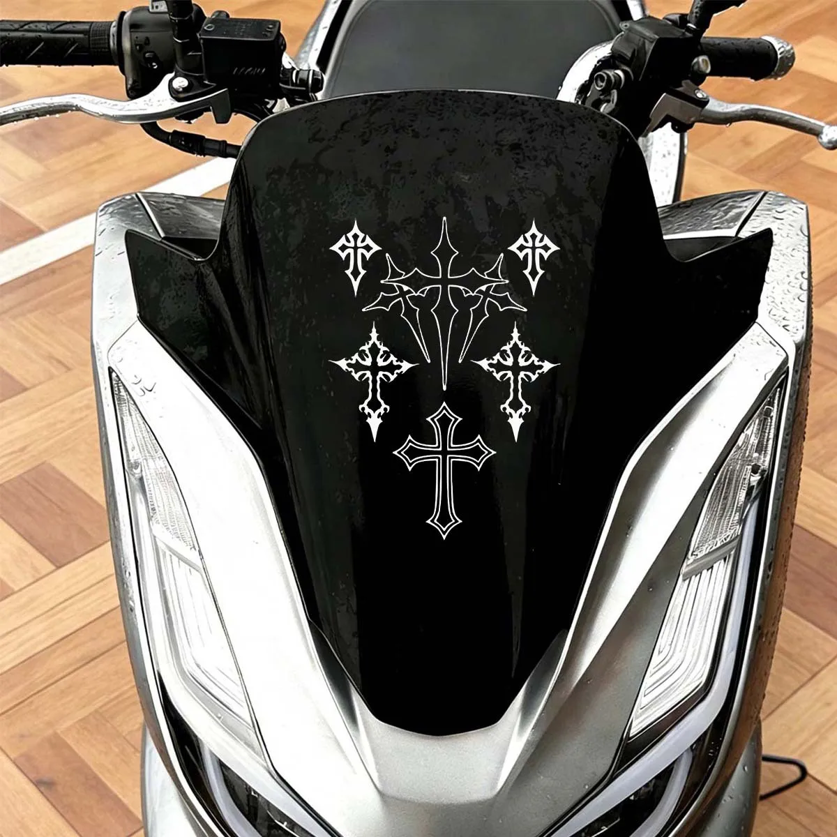 Gothic Cross Claw Mark Sticker Set 1SET Retro Tribal Vinyl Decals Waterproof For Motorcycle Car Body Decoration