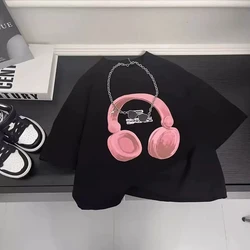Children's Clothing Short Sleeve T-shirts for Boy Girl Summer 2025 New Item Korean Version Baby Loose Casual Top Trendy Cool