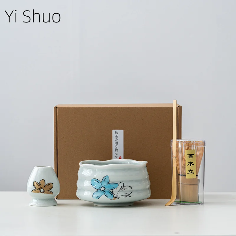 Accessori per set da tè Matcha in stile giapponese Set da quattro pezzi Set di ciotole Matcha per Matcha Baibenli