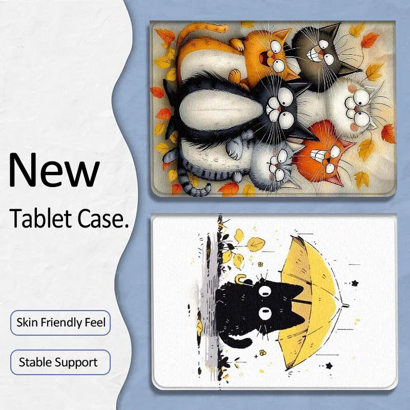 

Мягкий чехол для планшета с милыми кошками и осенними листьями для Samsung Galaxy Tab A7 A A8 A9 A11 S6 S11 10.1 10.4 10.5 дюймов Lite Plus