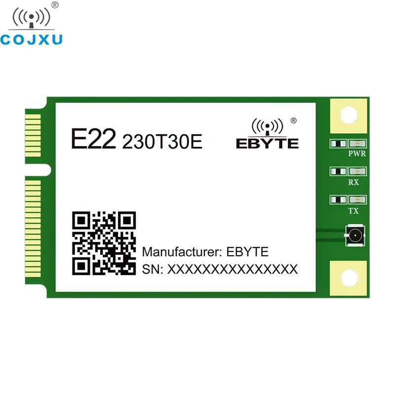 Wireless LoRa Spread Spectrum COJXU E22-230T30E MINI PCIE Standard Interface UART/RS485/RS232/USB Distance 10KM 30dBm