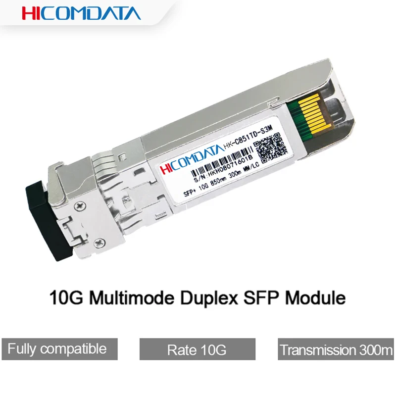 10G SFP + Дуплексный LC SFP многорежимный волоконно-оптический трансивер 300 нм м SFP SR с переключателем Cisco/Mikrotik/Huawei, полная совместимость