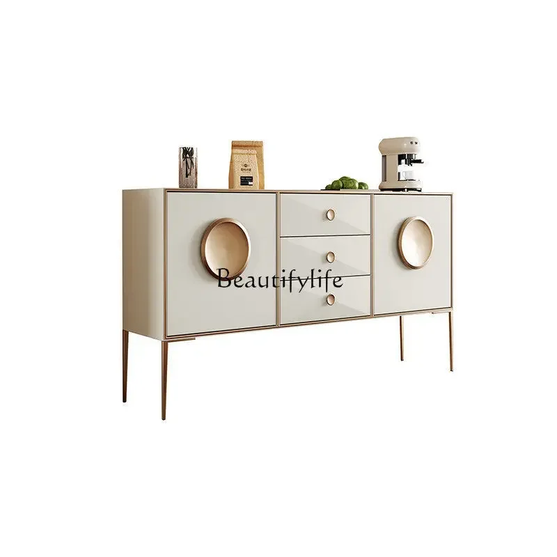 

LJY*Light luxury solid wood dining side cabinet against the wall integrated locker feeling modern and simple