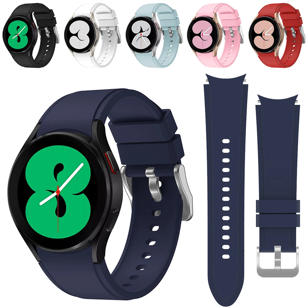 20mm Original Silicone Strap for Samsung Galaxy Watch 4/5/6 40mm 44mm 45mm Sport Bracelet for Galaxy 4/6 Classic 46mm 42mm Band