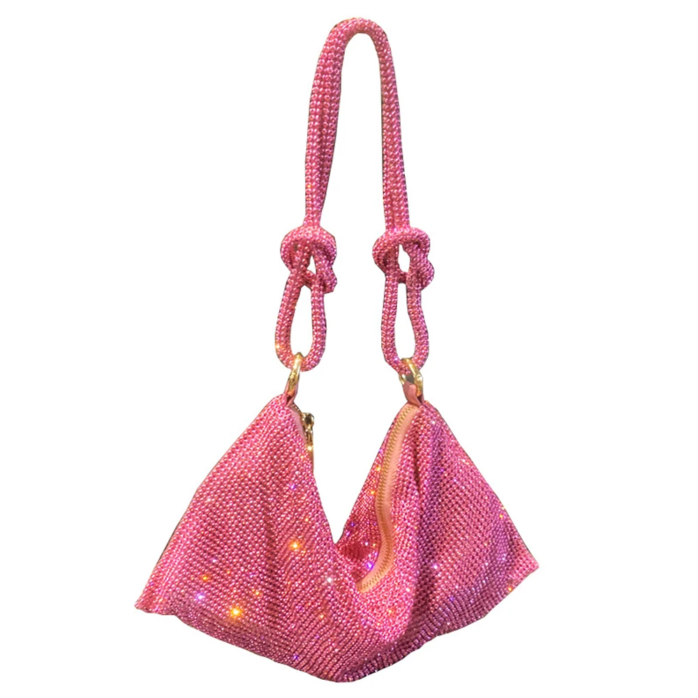 Bolsos de lujo con diamantes de imitación para mujer, bolso de hombro con diamantes brillantes, bolso de mano para mujer, bolsos de fiesta de noche para boda