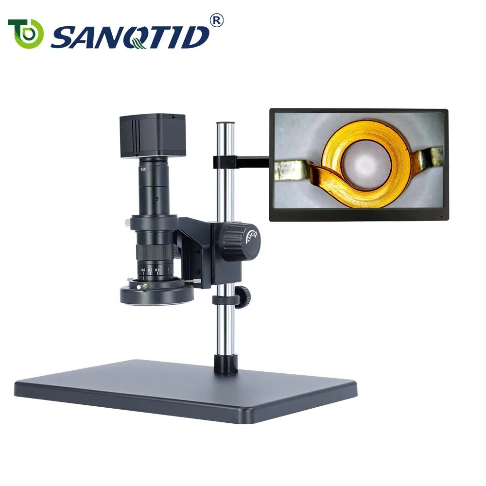 SANQTID TD-10A-2KHU 26-180X Continuous Zoom 2K HDMI/USB Industrial Electron Microscope Watch Repair Digital Magnifier