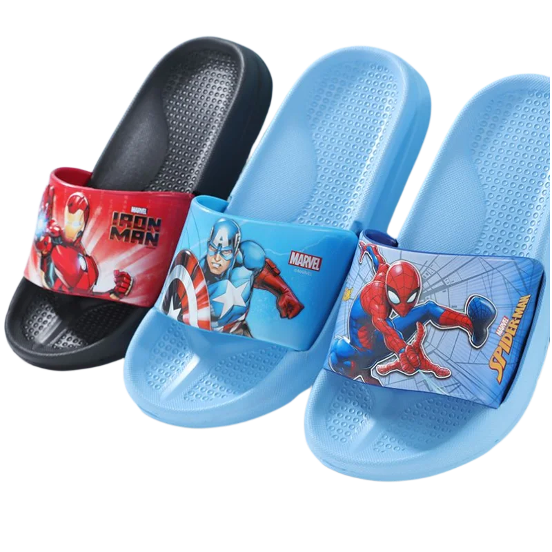 Avengers Alliance Marvel Series Peripheral Kawaii Children's Slippers Non-slip Bathroom Soft Bottom Slippers Gifts for Friends