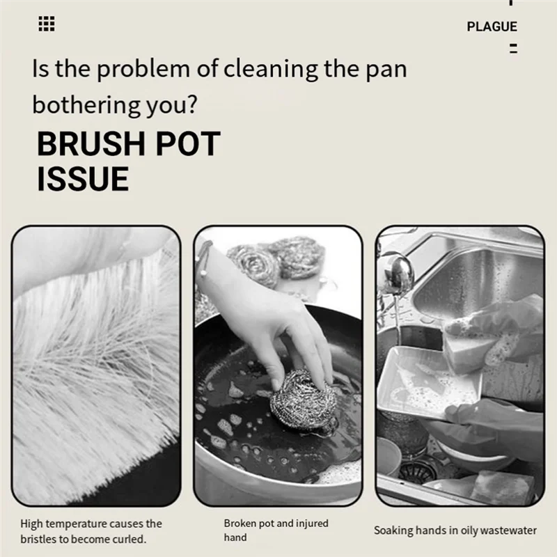 

BYBS-Multi-Purpose Kitchen Wood Wool Cleaning Brush Oil Pan Brush Stove Brush Dish Brush Wooden Pot Scrubber Kitchen Tools