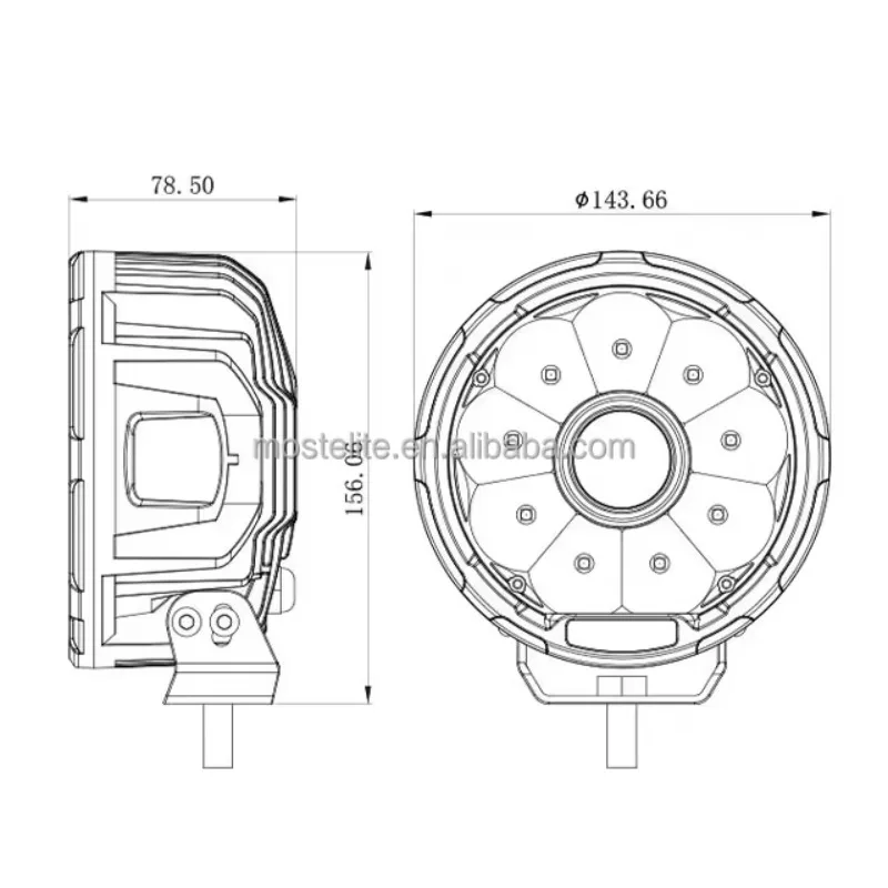 Hot Sale NEW 5.75 Inch Yellow Auxiliary LED Driving Light High Bright Off-road Fog Headlight for Baic Beijing BJ40 BJ60 BJ80