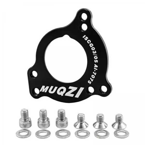 Bicycle Chain Guide Adaptor Aluminum Alloy Conversion Seat ISCG03 Plate Bolt Mount for Cycling Replacement Accessories