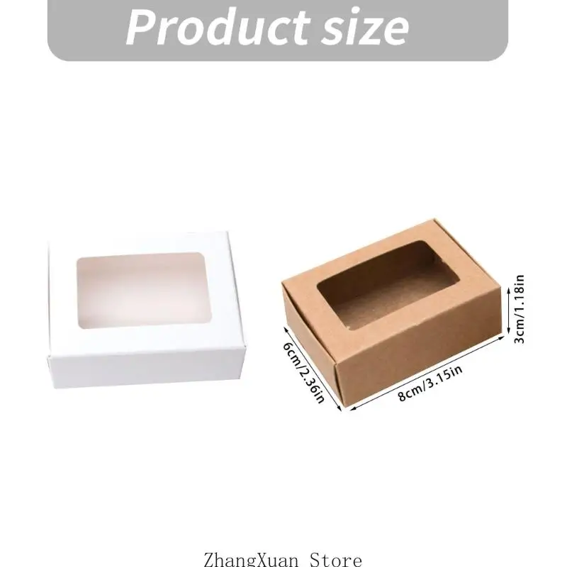 60x Tiny White Cardboard Boxes For Jewelry Display And Party Decorations 3XUF