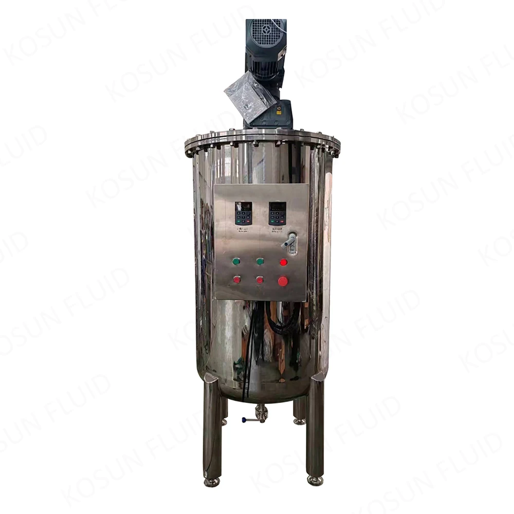 Stainless Steel Dual Shaft Counter Rotating Mixing Tank With Scraper And Impeller Mixer
