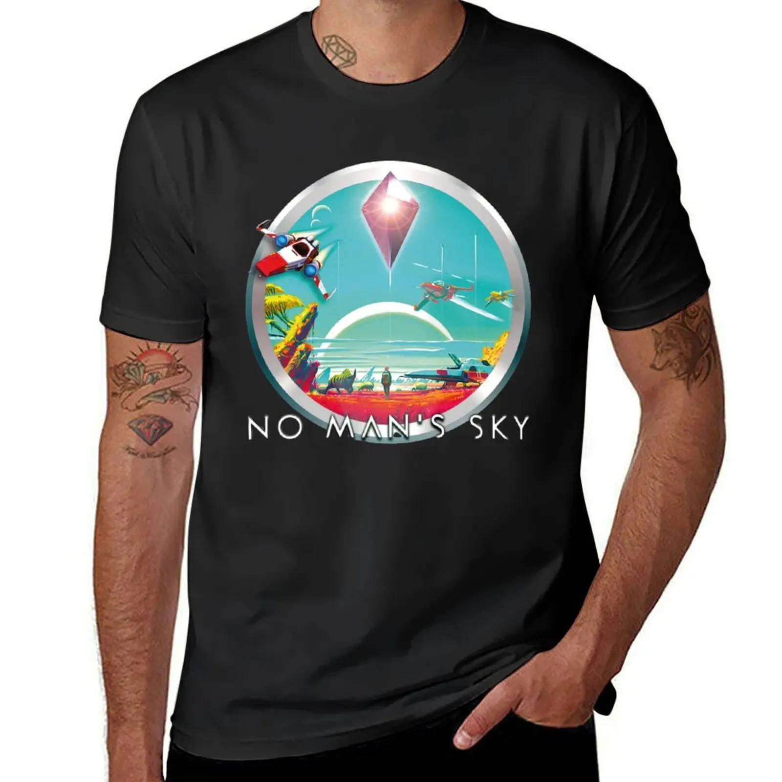 No Man's Sky 2023 T-Shirt anime clothes customs design your own summer tops mens clothing