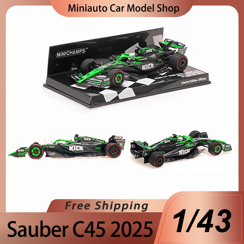 Nuevo en Stock Minichamps 1:43 Sauber C45 2025 Gp español simulación resina miniatura modelo Nico Hulkenberg muñeca juguete niños regalo