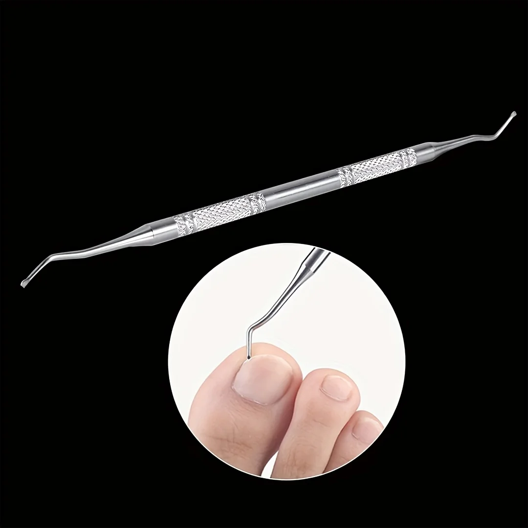 3pcs Stainless Steel Ingrown Toenail Tool, Professional Surgical Safe Nail Treatment Pedicure Tool Kit Nail Cleaner Tools