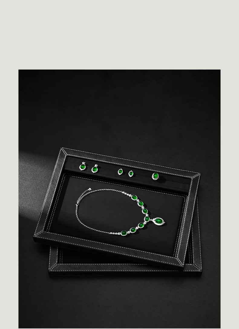 Oirlv Multifunktionales Schmuck-Display-Tablett, Schmuck-Organizer für den Schreibtisch, Ring-, Halsketten-, Armband-Display-Tablett für Schmuckgeschäfte – Detail 1