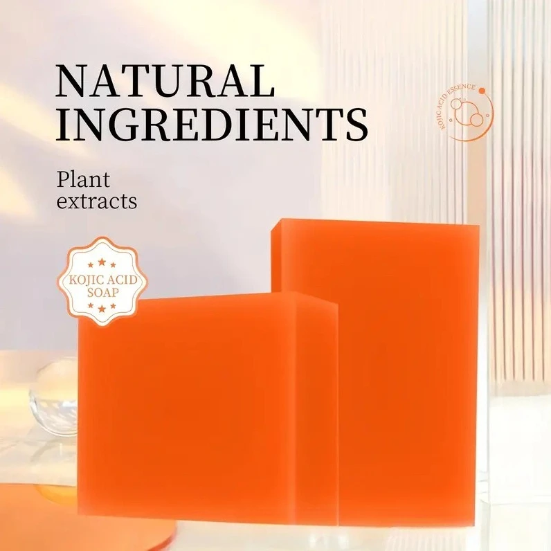 100g Turmeric Kojic Acid Bath Soap Glutathione Collagen Hyaluronic Acid Handmade Cleansing Soap for Hand Face and Body image 4