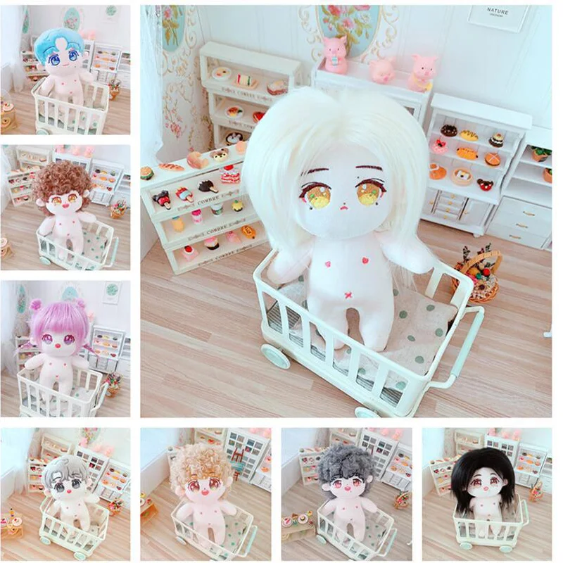 

20cm New Fashion Kawaii Plush Cotton Idol Doll Stuffed Super Star Figure Dolls Cute Fat Body Girls Doll Can Change Clothes Gifts