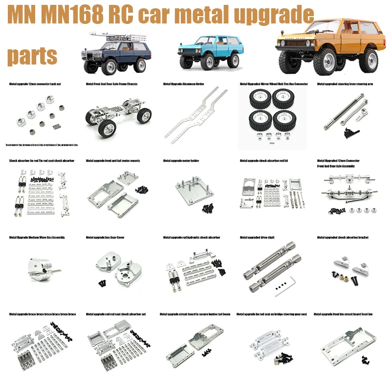 Metal Modified Spare Parts - Upgraded Aluminum Alloy Frame Rail for Mangniu 1/12 Scale RC Rock Crawler