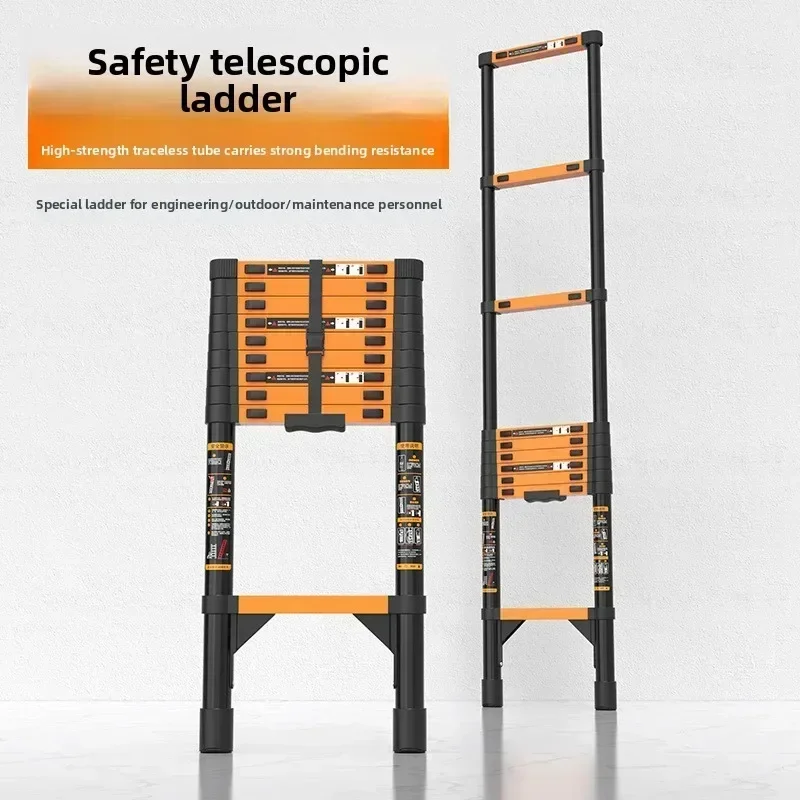 Home, Outdoor, Indoor, Folding, Telescopic, Herringbone Ladder, Thickened, Anti slip Engineering, Decoration, Straight Ladder