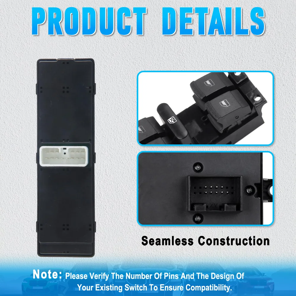 ABS 블랙 윈도우 스위치 버튼 커버 1J4959857 VW 골프 4도어 신형 바디 스타일 1999용