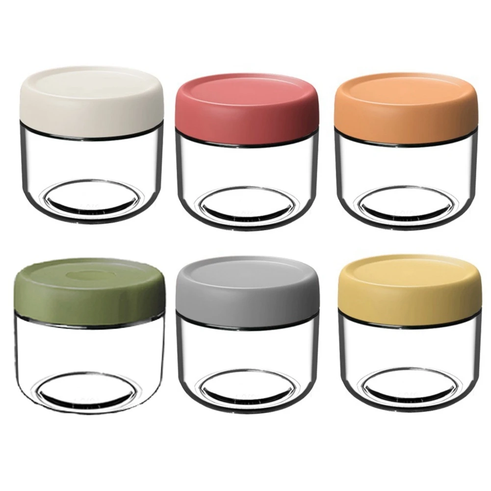 A45I Glass Jars for Overnight Oats with Lids in Vibrant Colors Storage Stackable Yogurt Containers Sealed Jars 300ml